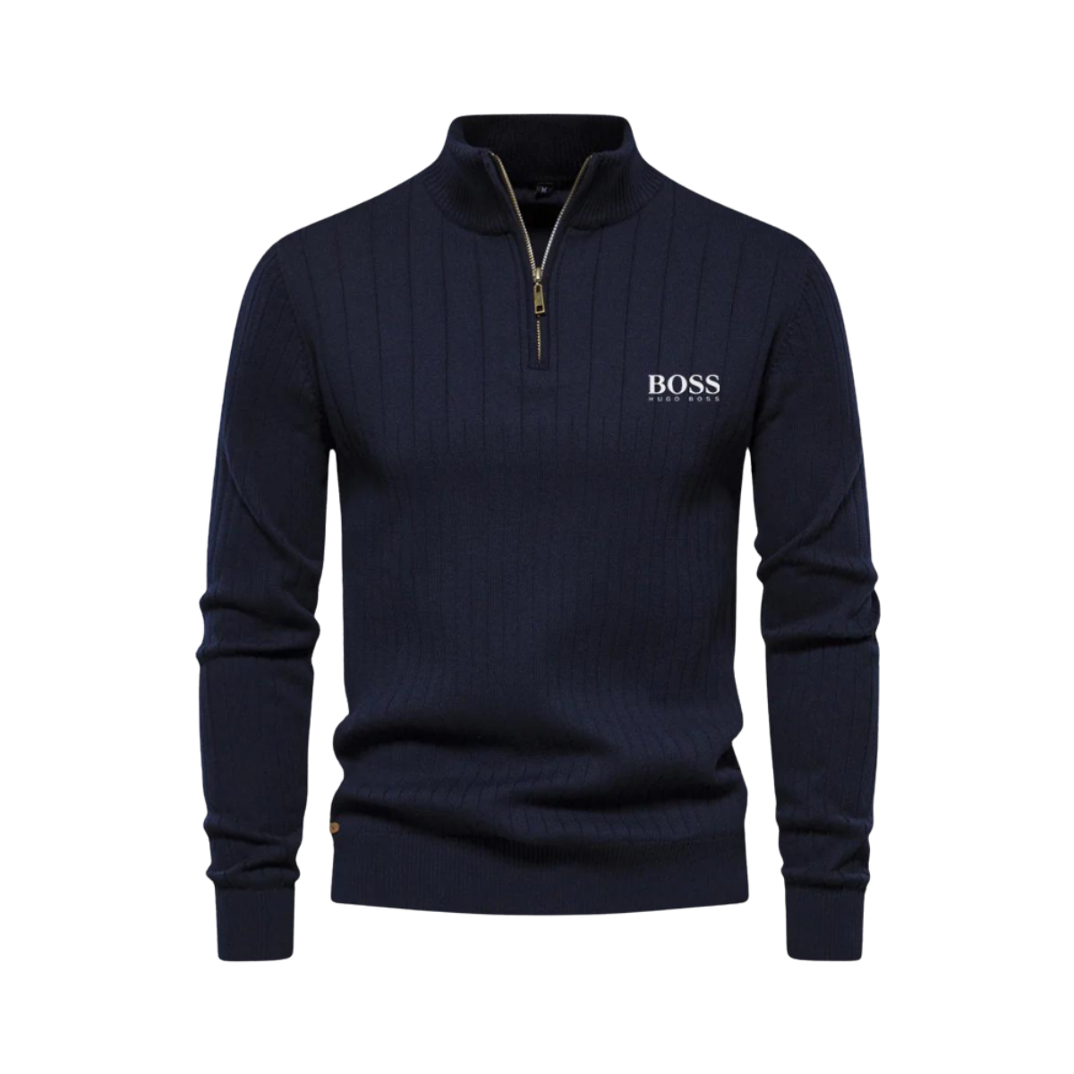 OUTLET™ Eleganter Strickpullover mit Viertelreißverschluss